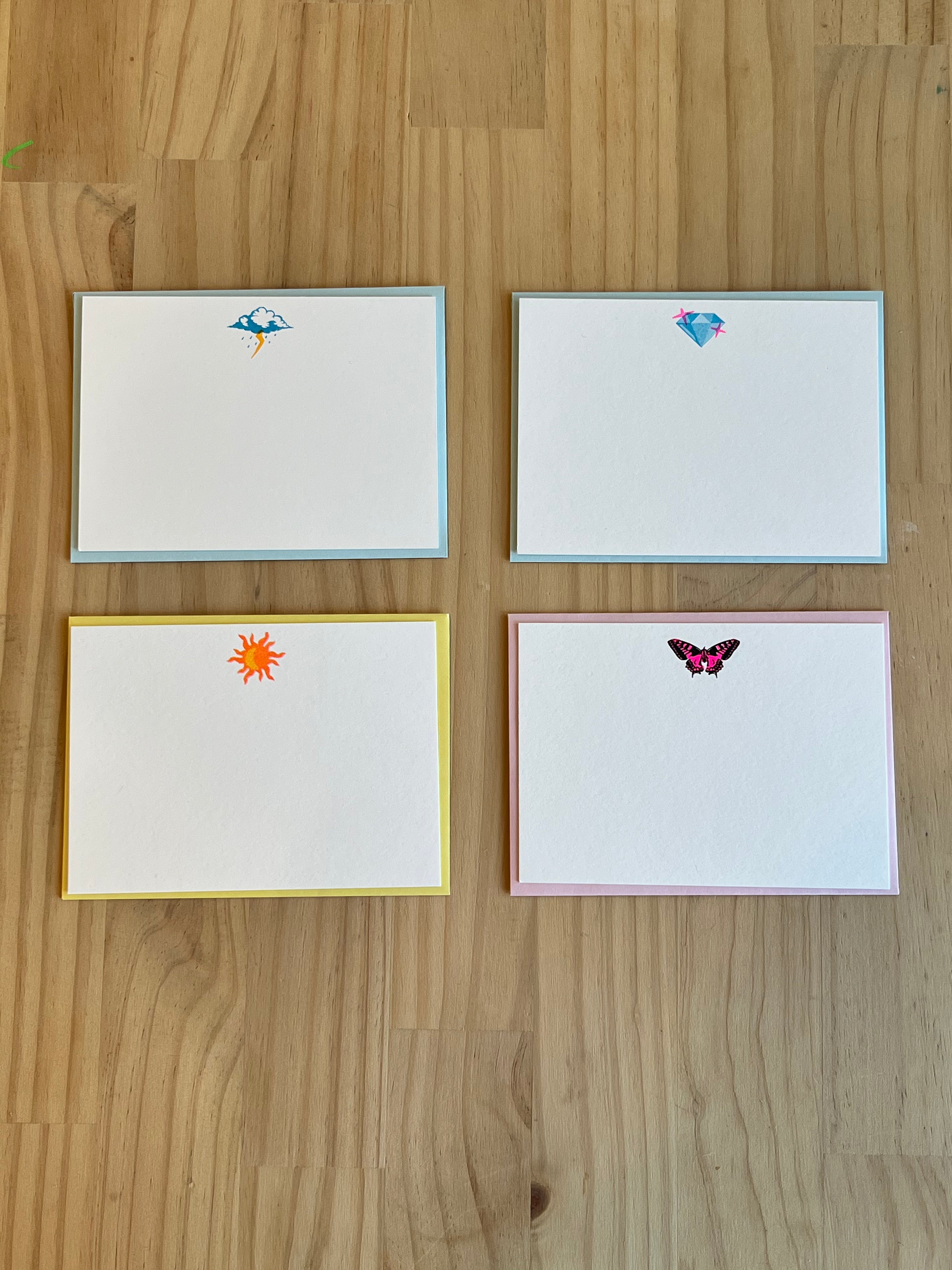 10-Pack Notecard & Envelope Riso Printed