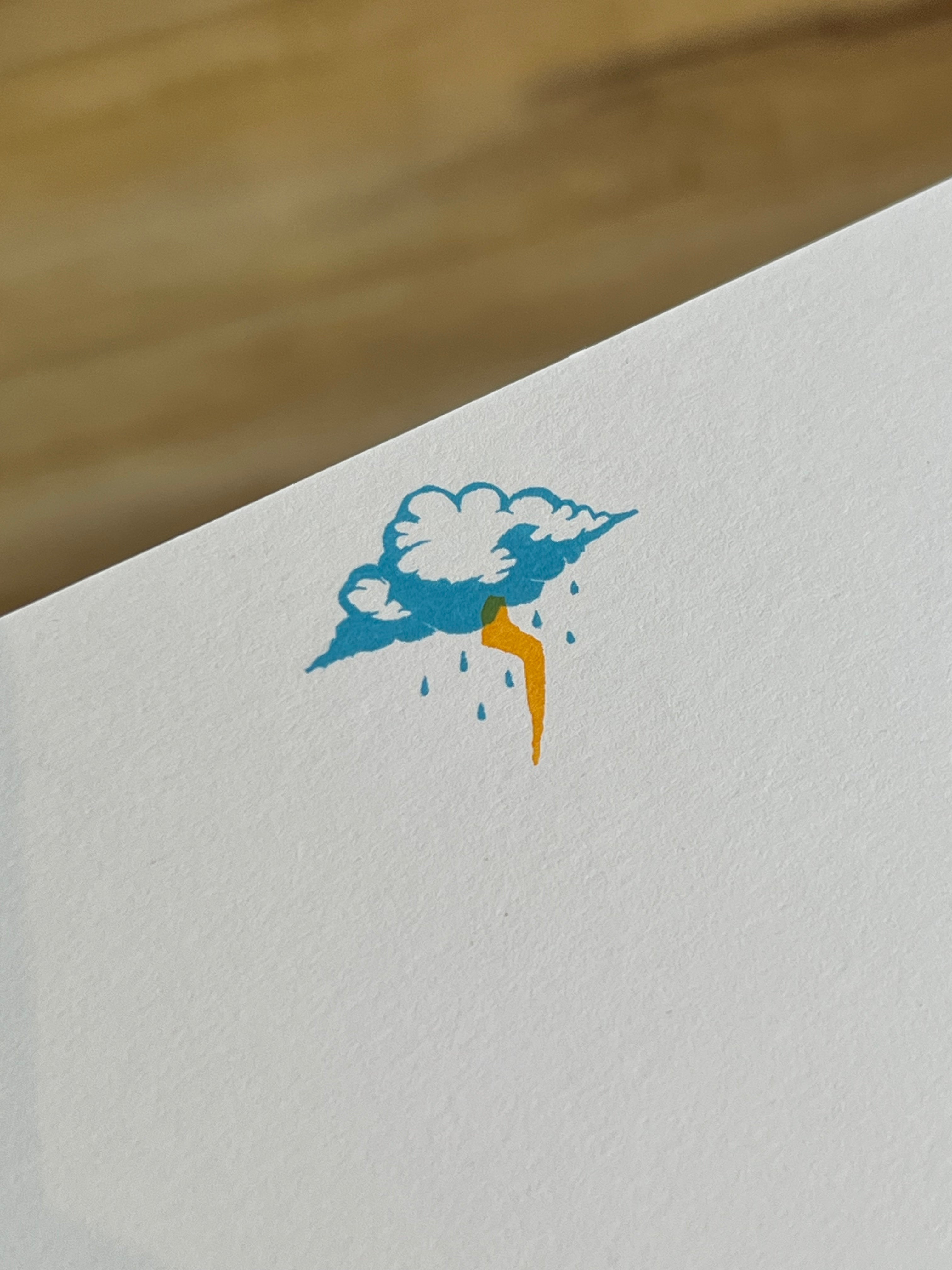 10-Pack Notecard & Envelope Riso Printed