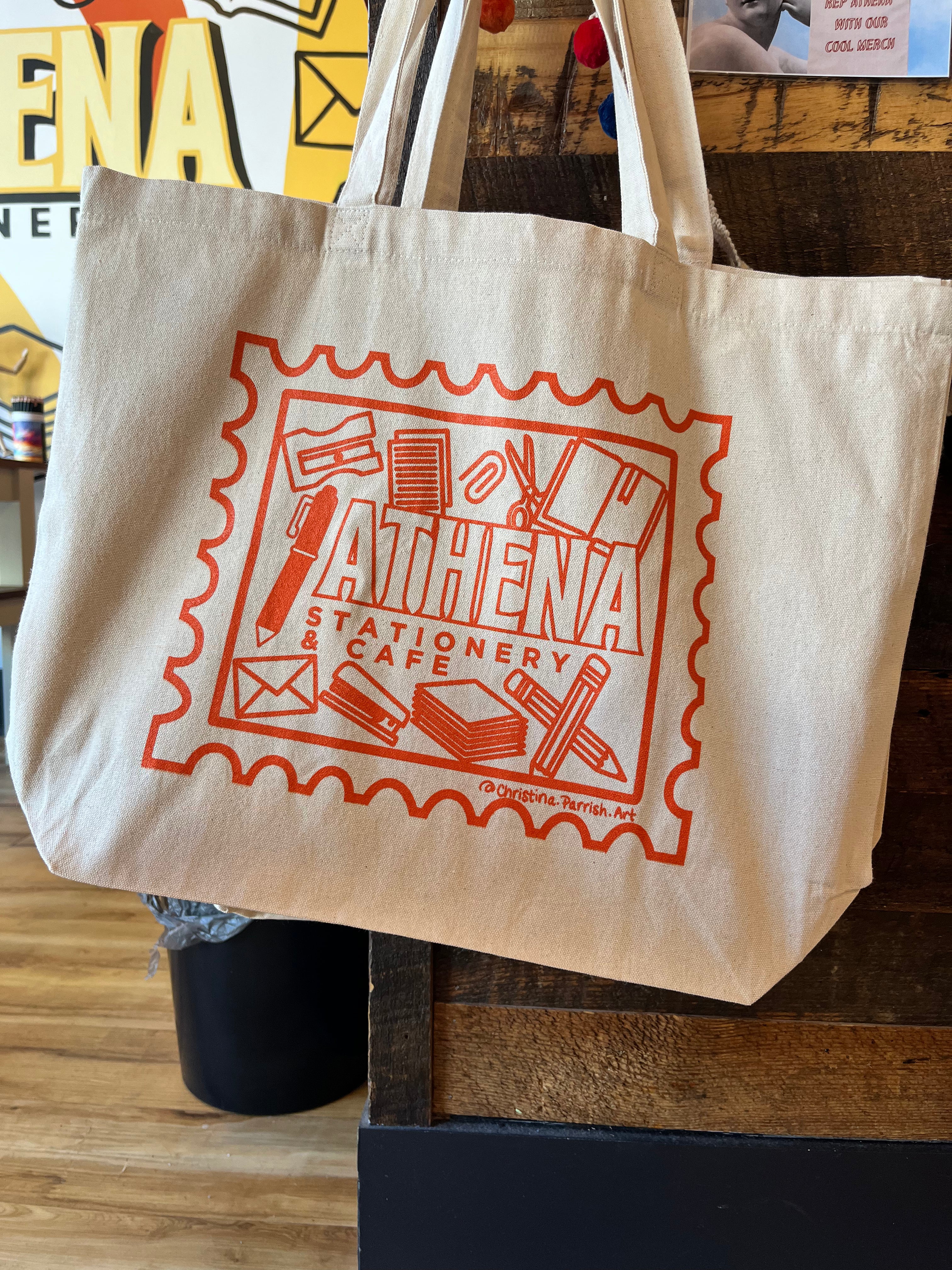 Athena Stationery stamp tote bag