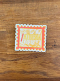 Athena Stamp Logo Sticker