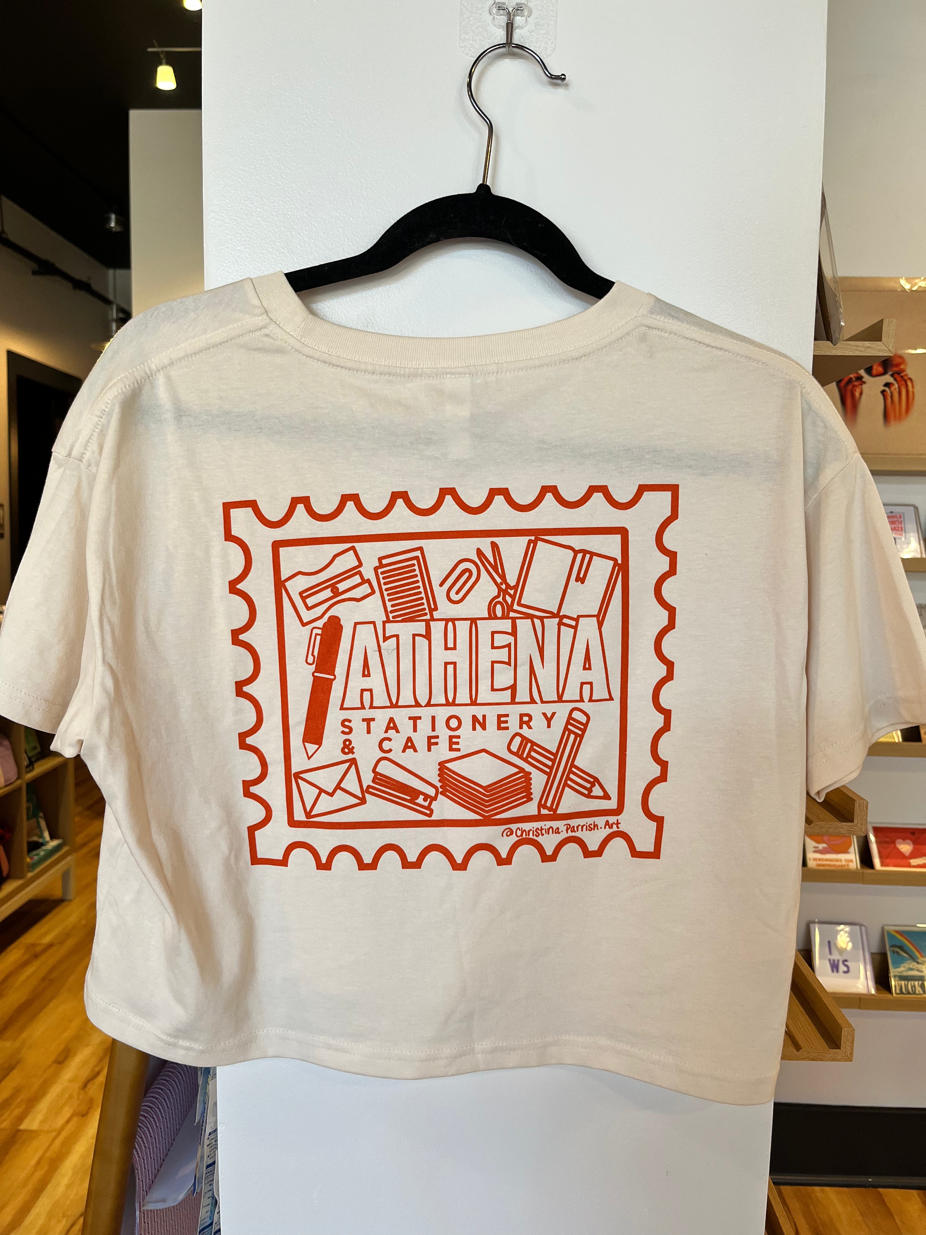 Crop Top Tee stamp design - pumpkin