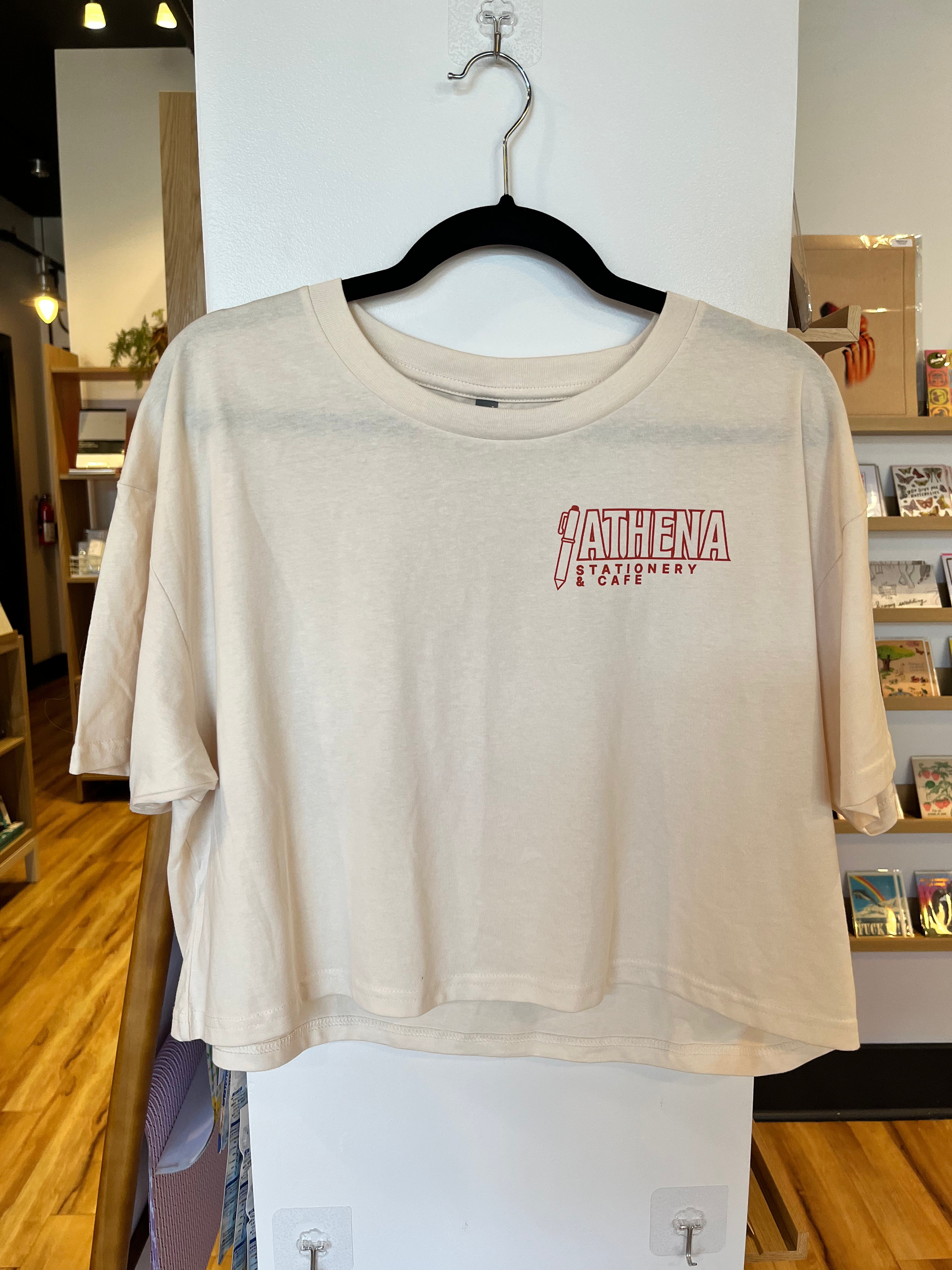 Crop Top Tee stamp design - blood orange