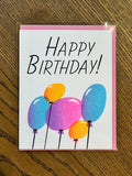 Birthday Balloons greeting card by Zack Strain