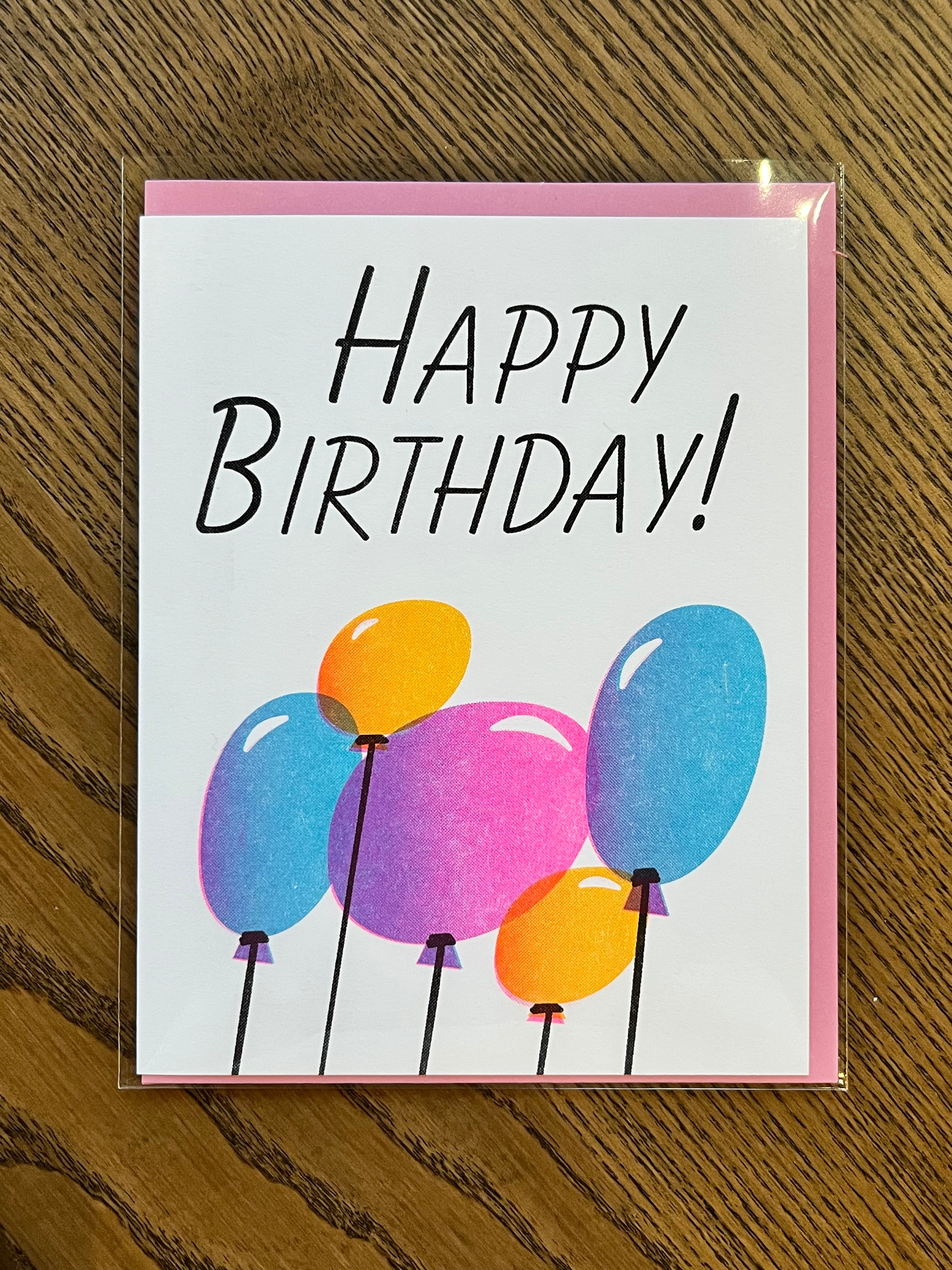 Birthday Balloons greeting card by Zack Strain