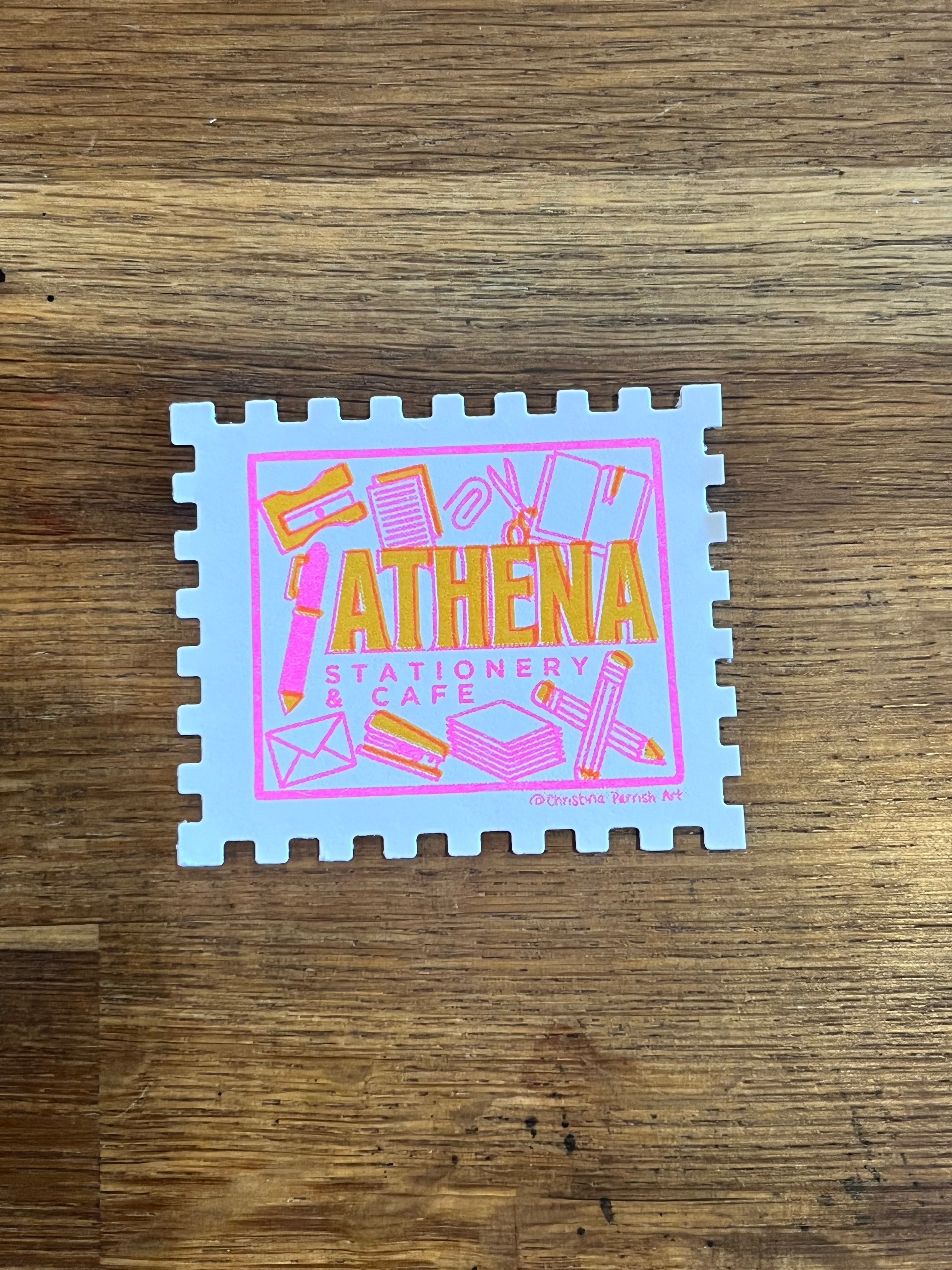 Athena Stamp Riso Sticker