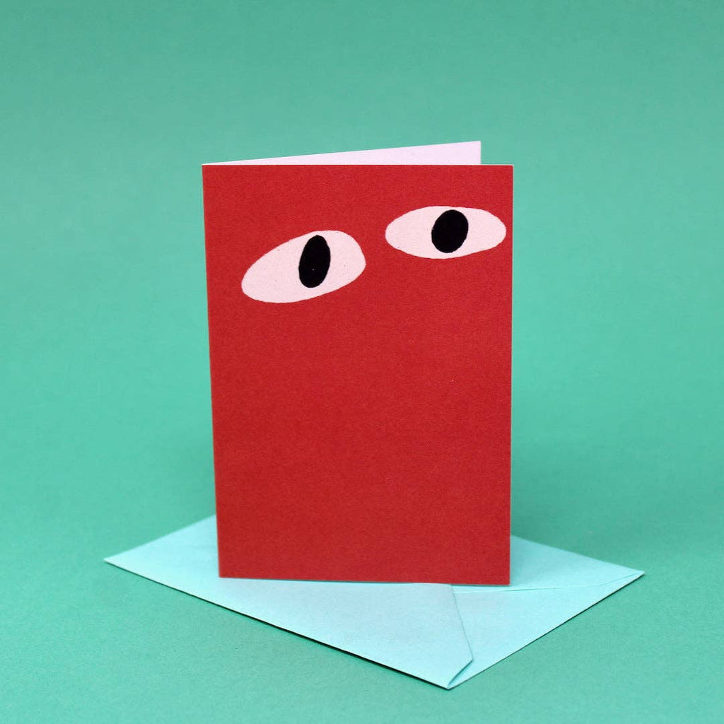 Googly Eye Mini Card: Pale Pink