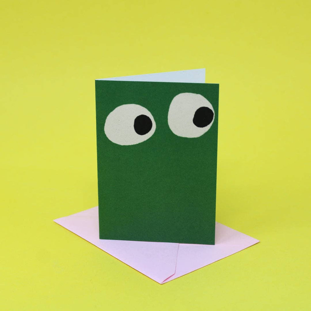 Googly Eye Mini Card: Pale Pink