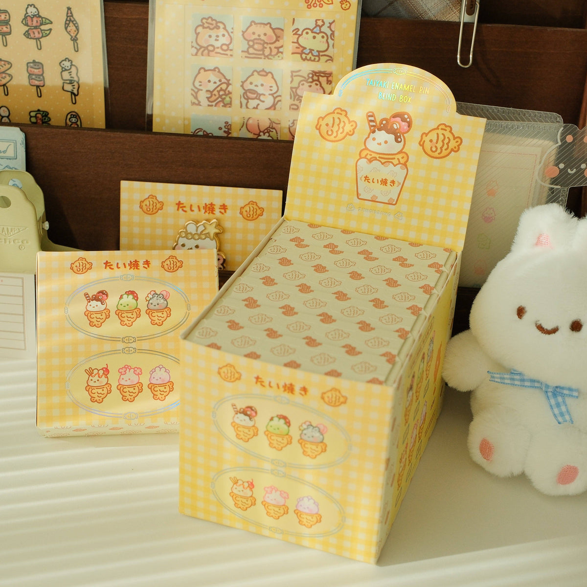 Bunnie Taiyaki Blind Box Pin: Single Blind Box (Random)