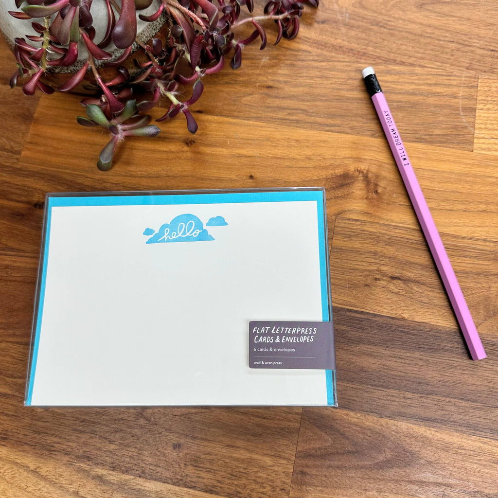 Clouds Hello Flat Stationery