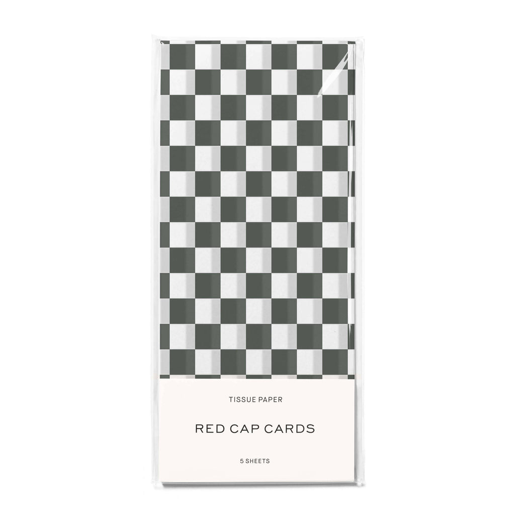 Black Checkers tissue paper