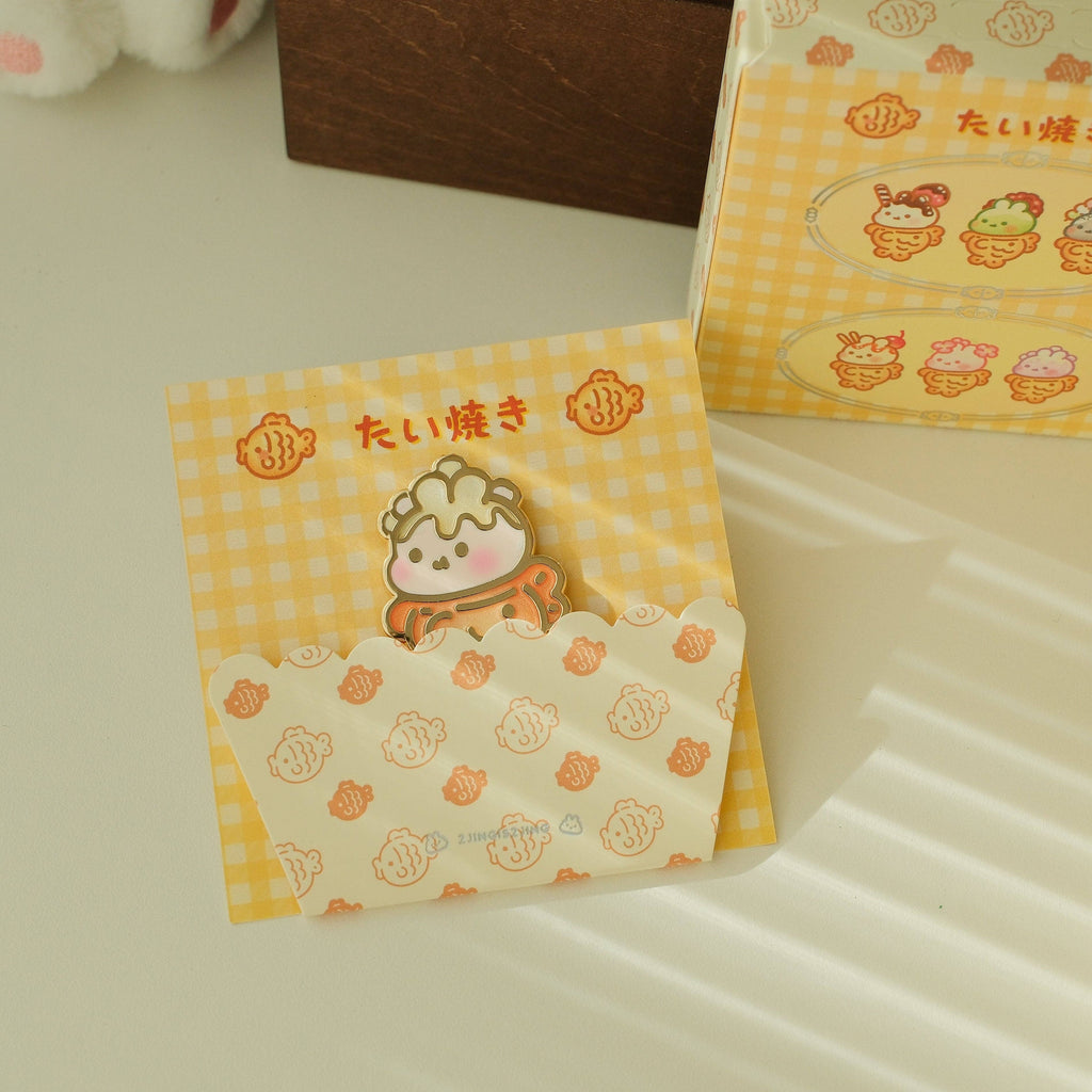 Bunnie Taiyaki Blind Box Pin: Single Blind Box (Random)