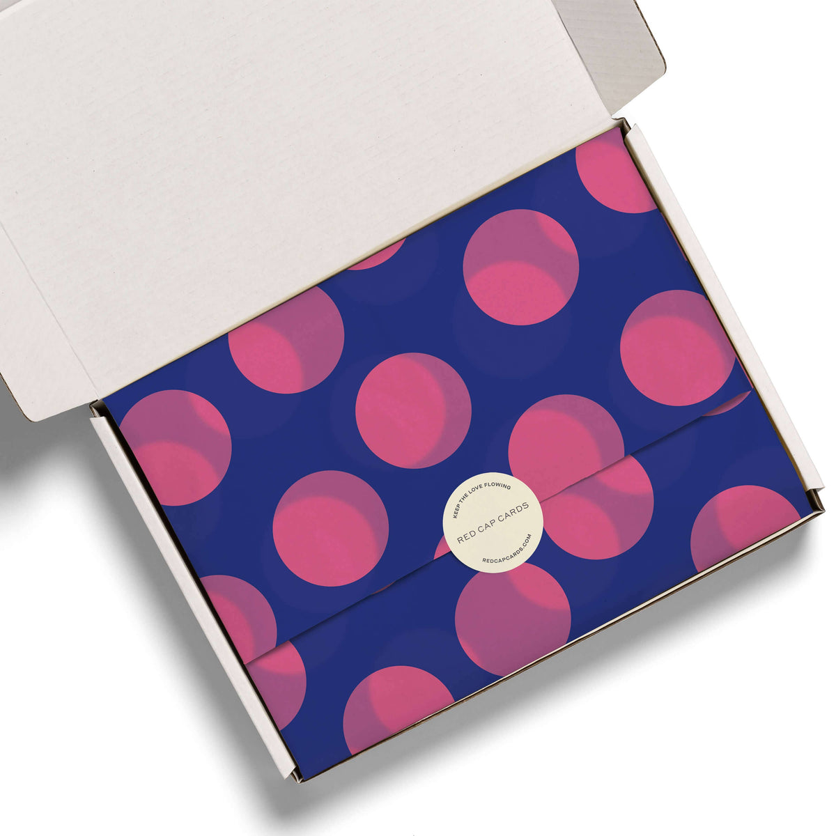 Blue and Pink Dots tissue paper: 5 Sheets