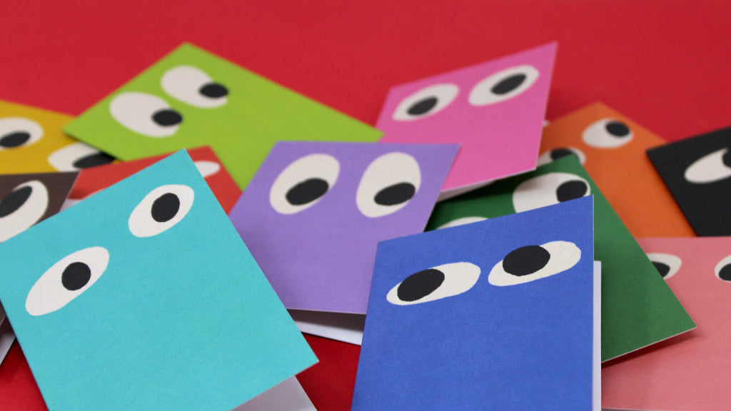 Googly Eye Mini Card: Pale Pink