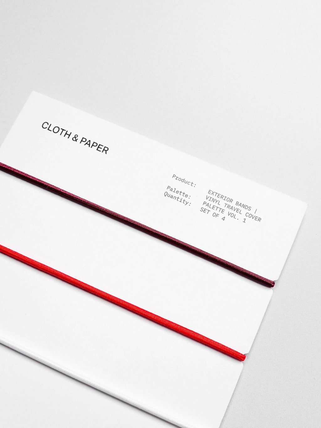 Exterior Bands | Vinyl Travel Cover: Bordeaux, Rouge, White, & Olive