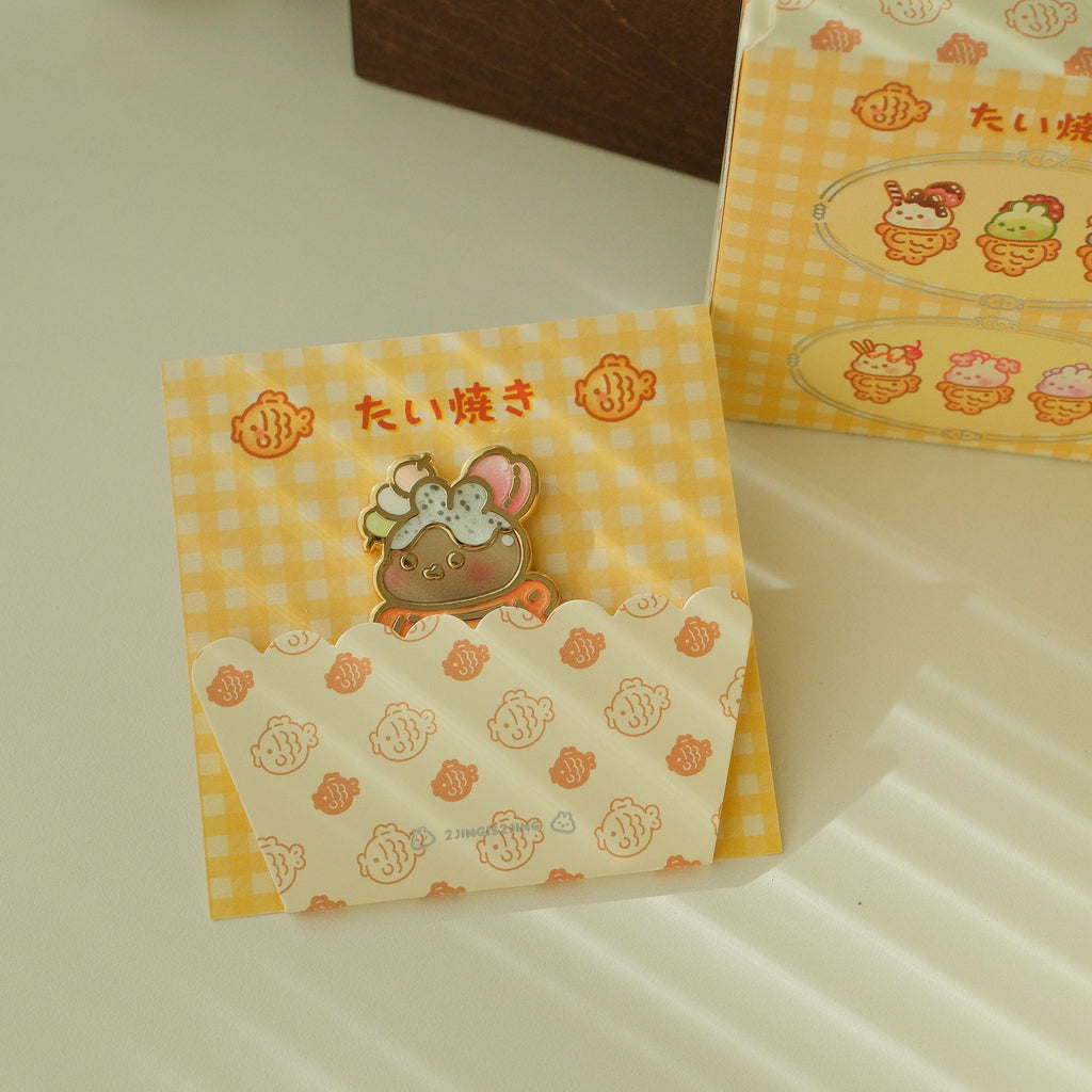 Bunnie Taiyaki Blind Box Pin: Single Blind Box (Random)