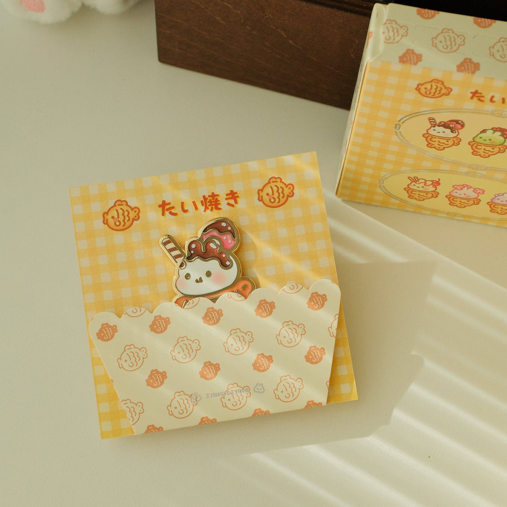Bunnie Taiyaki Blind Box Pin: Single Blind Box (Random)